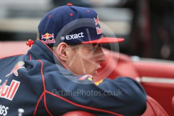 World © Octane Photographic Ltd. Scuderia Toro Rosso STR10 – Max Verstappen. Sunday 25th October 2015, F1 USA Grand Prix - Drivers Parade. Austin, Texas - Circuit of the Americas (COTA). Digital Ref: 1465LB1D1508