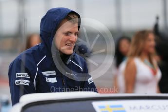 World © Octane Photographic Ltd. Sauber F1 Team C34-Ferrari – Marcus Ericsson. Sunday 25th October 2015, F1 USA Grand Prix - Drivers Parade., Austin, Texas - Circuit of the Americas (COTA). Digital Ref: 1465LB1D1512