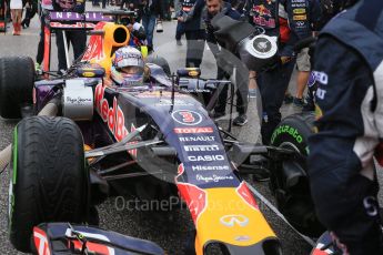 World © Octane Photographic Ltd. Infiniti Red Bull Racing RB11 – Daniel Ricciardo. Sunday 25th October 2015, F1 USA Grand Prix Race - Grid., Austin, Texas - Circuit of the Americas (COTA). Digital Ref: 1465LB1D1555