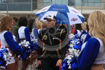 World © Octane Photographic Ltd. Lotus F1 Team E23 Hybrid – Pastor Maldonado. Sunday 25th October 2015, F1 USA Grand Prix - Drivers Parade., Austin, Texas - Circuit of the Americas (COTA). Digital Ref: 1465LB5D3479