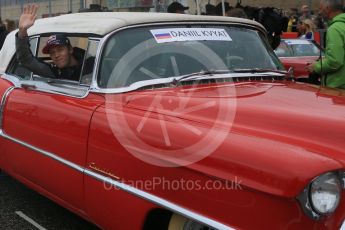 World © Octane Photographic Ltd. Infiniti Red Bull Racing RB11 – Daniil Kvyat. Sunday 25th October 2015, F1 USA Grand Prix - Drivers Parade. Austin, Texas - Circuit of the Americas (COTA). Digital Ref: 1465LB5D3515