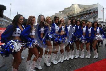 World © Octane Photographic Ltd. Texas cheerleaders. Sunday 25th October 2015, F1 USA Grand Prix - Drivers Parade., Austin, Texas - Circuit of the Americas (COTA). Digital Ref: 1465LB5D3563