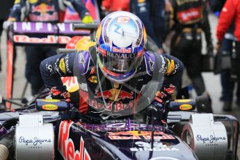 World © Octane Photographic Ltd. Infiniti Red Bull Racing RB11 – Daniel Ricciardo. Sunday 25th October 2015, F1 USA Grand Prix Race - Grid., Austin, Texas - Circuit of the Americas (COTA). Digital Ref: 1465LB5D3590