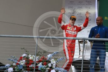 World © Octane Photographic Ltd. Scuderia Ferrari SF15-T– Sebastian Vettel. Sunday 25th October 2015, F1 USA Grand Prix Race - Podium, Austin, Texas - Circuit of the Americas (COTA). Digital Ref: 1467LB1D2535