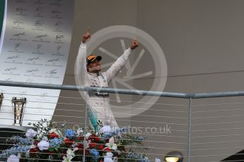 World © Octane Photographic Ltd. Mercedes AMG Petronas F1 W06 Hybrid – Lewis Hamilton Sunday 25th October 2015, F1 USA Grand Prix Race - Podium, Austin, Texas - Circuit of the Americas (COTA). Digital Ref: 1467LB1D2575
