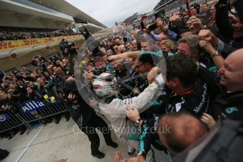 World © Octane Photographic Ltd. Mercedes AMG Petronas F1 W06 Hybrid – Lewis Hamilton. Sunday 25th October 2015, F1 USA Grand Prix Race - Parc Ferme, Austin, Texas - Circuit of the Americas (COTA). Digital Ref: 1467LB5D3678