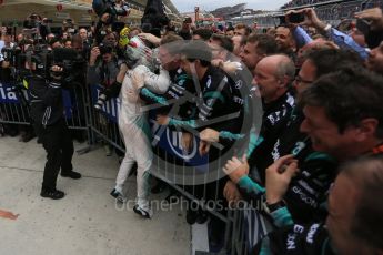 World © Octane Photographic Ltd. Mercedes AMG Petronas F1 W06 Hybrid – Lewis Hamilton. Sunday 25th October 2015, F1 USA Grand Prix Race - Parc Ferme, Austin, Texas - Circuit of the Americas (COTA). Digital Ref: 1467LB5D3692