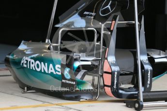 World © Octane Photographic Ltd. Mercedes AMG Petronas F1 W06 Hybrid. Friday 23rd October 2015, F1 USA Grand Prix Pit lane , Austin, Texas - Circuit of the Americas (COTA). Digital Ref: 1459LB1D8502