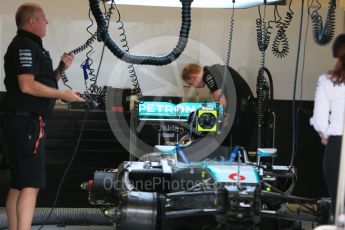 World © Octane Photographic Ltd. Mercedes AMG Petronas F1 W06 Hybrid – Nico Rosberg. Friday 23rd October 2015, F1 USA Grand Prix Pit lane , Austin, Texas - Circuit of the Americas (COTA). Digital Ref: 1459LB1D8514