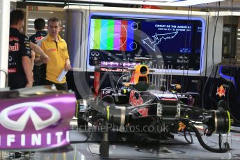World © Octane Photographic Ltd. Infiniti Red Bull Racing RB11 – Daniel Ricciardo. Friday 23rd October 2015, F1 USA Grand Prix Pit lane , Austin, Texas - Circuit of the Americas (COTA). Digital Ref: 1459LB1D8528