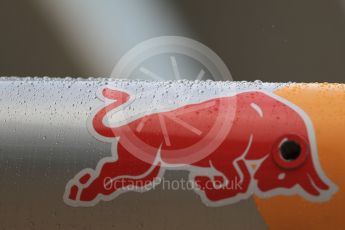 World © Octane Photographic Ltd. Infiniti Red Bull Racing logo. Friday 23rd October 2015, F1 USA Grand Prix Pit lane , Austin, Texas - Circuit of the Americas (COTA). Digital Ref: 1459LB1D8537