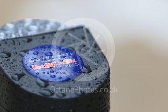 World © Octane Photographic Ltd. Infiniti Red Bull Racing logo. Friday 23rd October 2015, F1 USA Grand Prix Pit lane , Austin, Texas - Circuit of the Americas (COTA). Digital Ref: 1459LB1D8557