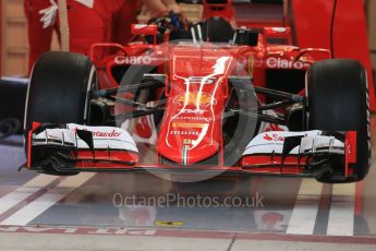 World © Octane Photographic Ltd. Scuderia Ferrari SF15-T– Sebastian Vettel. Friday 23rd October 2015, F1 USA Grand Prix Pit lane , Austin, Texas - Circuit of the Americas (COTA). Digital Ref: 1459LB1D8602