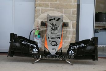 World © Octane Photographic Ltd. Sahara Force India VJM08B – Nico Hulkenberg. Friday 23rd October 2015, F1 USA Grand Prix Pit lane , Austin, Texas - Circuit of the Americas (COTA). Digital Ref: 1459LB1D8634