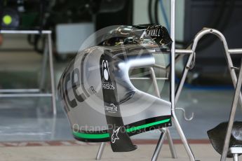 World © Octane Photographic Ltd. Sahara Force India VJM08B – Nico Hulkenberg. Friday 23rd October 2015, F1 USA Grand Prix Pit lane , Austin, Texas - Circuit of the Americas (COTA). Digital Ref: 1459LB1D8638