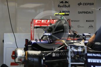 World © Octane Photographic Ltd. Scuderia Toro Rosso STR10 – Carlos Sainz Jnr. Friday 23rd October 2015, F1 USA Grand Prix Pit lane , Austin, Texas - Circuit of the Americas (COTA). Digital Ref: 1459LB1D8645