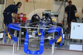 World © Octane Photographic Ltd. Sauber F1 Team C34-Ferrari – Marcus Ericsson. Friday 23rd October 2015, F1 USA Grand Prix Pit lane , Austin, Texas - Circuit of the Americas (COTA). Digital Ref: 1459LB1D8679