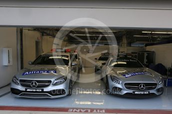 World © Octane Photographic Ltd. FIA Safety car garage. Friday 23rd October 2015, F1 USA Grand Prix Pit lane , Austin, Texas - Circuit of the Americas (COTA). Digital Ref: 1459LB5D2747