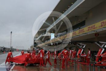 World © Octane Photographic Ltd. Scuderia Ferrari SF15-T. Friday 23rd October 2015, F1 USA Grand Prix Pit lane , Austin, Texas - Circuit of the Americas (COTA). Digital Ref: 1459LB5D2772