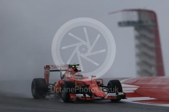 World © Octane Photographic Ltd. Scuderia Ferrari SF15-T– Kimi Raikkonen. Friday 23rd October 2015, F1 USA Grand Prix Practice 1, Austin, Texas - Circuit of the Americas (COTA). Digital Ref: 1460LB1D8701