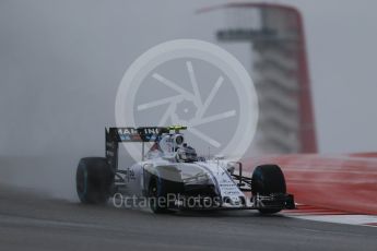 World © Octane Photographic Ltd. Williams Martini Racing FW37 – Valtteri Bottas. Friday 23rd October 2015, F1 USA Grand Prix Practice 1, Austin, Texas - Circuit of the Americas (COTA). Digital Ref: 1460LB1D8744
