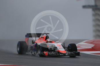 World © Octane Photographic Ltd. Manor Marussia F1 Team MR03B – William Stevens. Friday 23rd October 2015, F1 USA Grand Prix Practice 1, Austin, Texas - Circuit of the Americas (COTA). Digital Ref: 1460LB1D8756