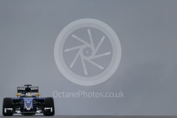 World © Octane Photographic Ltd. Sauber F1 Team C34-Ferrari – Marcus Ericsson. Friday 23rd October 2015, F1 USA Grand Prix Practice 1, Austin, Texas - Circuit of the Americas (COTA). Digital Ref: 1460LB1D8853