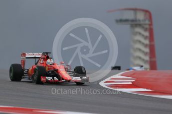 World © Octane Photographic Ltd. Scuderia Ferrari SF15-T– Sebastian Vettel. Friday 23rd October 2015, F1 USA Grand Prix Practice 1, Austin, Texas - Circuit of the Americas (COTA). Digital Ref: 1460LB1D9023