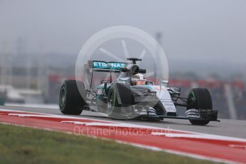 World © Octane Photographic Ltd. Mercedes AMG Petronas F1 W06 Hybrid – Lewis Hamilton. Friday 23rd October 2015, F1 USA Grand Prix Practice 1, Austin, Texas - Circuit of the Americas (COTA). Digital Ref: 1460LB1D9288