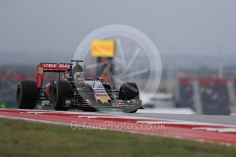 World © Octane Photographic Ltd. Scuderia Toro Rosso STR10 – Max Verstappen. Friday 23rd October 2015, F1 USA Grand Prix Practice 1, Austin, Texas - Circuit of the Americas (COTA). Digital Ref: 1460LB1D9335
