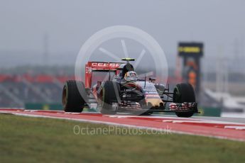 World © Octane Photographic Ltd. Scuderia Toro Rosso STR10 – Carlos Sainz Jnr. Friday 23rd October 2015, F1 USA Grand Prix Practice 1, Austin, Texas - Circuit of the Americas (COTA). Digital Ref: 1460LB1D9362