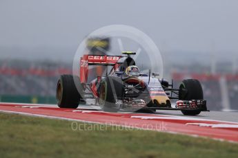 World © Octane Photographic Ltd. Scuderia Toro Rosso STR10 – Carlos Sainz Jnr. Friday 23rd October 2015, F1 USA Grand Prix Practice 1, Austin, Texas - Circuit of the Americas (COTA). Digital Ref: 1460LB1D9364