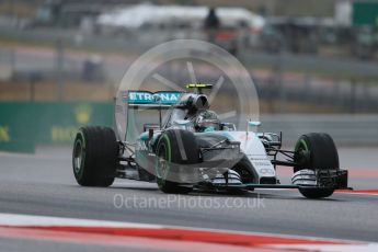 World © Octane Photographic Ltd. Mercedes AMG Petronas F1 W06 Hybrid – Nico Rosberg. Friday 23rd October 2015, F1 USA Grand Prix Practice 1, Austin, Texas - Circuit of the Americas (COTA). Digital Ref: 1460LB1D9394