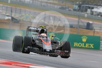 World © Octane Photographic Ltd. McLaren Honda MP4/30 - Jenson Button. Friday 23rd October 2015, F1 USA Grand Prix Practice 1, Austin, Texas - Circuit of the Americas (COTA). Digital Ref: 1460LB1D9469