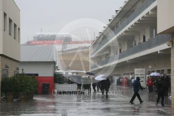 World © Octane Photographic Ltd. Practice 2 gets cancelled due to heavy rain. Friday 23rd October 2015, F1 USA Grand Prix Practice 2, Austin, Texas - Circuit of the Americas (COTA). Digital Ref: 1461LB5D2944