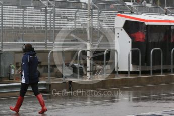 World © Octane Photographic Ltd. Sauber F1 Team - Monica Kaltenborn. Saturday 24th October 2015, F1 USA Grand Prix Practice 3, Austin, Texas - Circuit of the Americas (COTA). Digital Ref: 1463LB1D0160