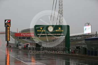 World © Octane Photographic Ltd. Wet start to Friday. Saturday 24th October 2015, F1 USA Grand Prix Practice 3, Austin, Texas - Circuit of the Americas (COTA). Digital Ref: 1463LB1D9914