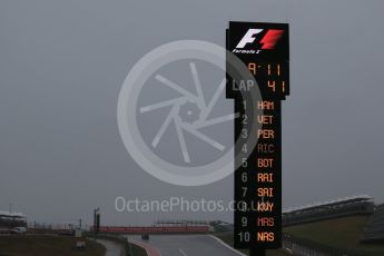 World © Octane Photographic Ltd. Wet start to Friday. Saturday 24th October 2015, F1 USA Grand Prix Practice 3, Austin, Texas - Circuit of the Americas (COTA). Digital Ref: 1463LB1D9943
