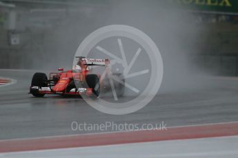 World © Octane Photographic Ltd. Scuderia Ferrari SF15-T– Sebastian Vettel. Sunday 25th October 2015, F1 USA Grand Prix Qualifying, Austin, Texas - Circuit of the Americas (COTA). Digital Ref: 1464LB1D0808