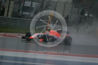 World © Octane Photographic Ltd. Manor Marussia F1 Team MR03B – Alexander Rossi. Sunday 25th October 2015, F1 USA Grand Prix Qualifying, Austin, Texas - Circuit of the Americas (COTA). Digital Ref: 1464LB1D0869
