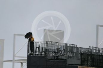 World © Octane Photographic Ltd. Formula 1 fans brave the wet weather conditions at COTA. Sunday 25th October 2015, F1 USA Grand Prix Qualifying, Austin, Texas - Circuit of the Americas (COTA). Digital Ref: 1464LB1D1016