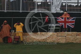 World © Octane Photographic Ltd. Formula 1 fans brave the wet weather conditions at COTA. Sunday 25th October 2015, F1 USA Grand Prix Qualifying, Austin, Texas - Circuit of the Americas (COTA). Digital Ref: 1464LB1D1047
