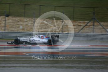 World © Octane Photographic Ltd. Williams Martini Racing FW37 – Valtteri Bottas. Sunday 25th October 2015, F1 USA Grand Prix Qualifying, Austin, Texas - Circuit of the Americas (COTA). Digital Ref: 1464LB5D3308