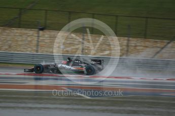 World © Octane Photographic Ltd. Sahara Force India VJM08B – Nico Hulkenberg. Sunday 25th October 2015, F1 USA Grand Prix Qualifying, Austin, Texas - Circuit of the Americas (COTA). Digital Ref: 1464LB5D3333