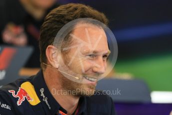 World © Octane Photographic Ltd. FIA Team Personnel Press Conference. Friday 23rd October 2015, F1 USA Grand Prix, Austin, Texas - Circuit of the Americas (COTA). Infiniti Red Bull Racing Team Principal – Christian Horner. Digital Ref: