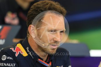 World © Octane Photographic Ltd. FIA Team Personnel Press Conference. Friday 23rd October 2015, F1 USA Grand Prix, Austin, Texas - Circuit of the Americas (COTA). Infiniti Red Bull Racing Team Principal – Christian Horner. Digital Ref: 1462LB1D9708