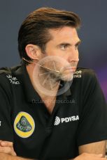 World © Octane Photographic Ltd. FIA Team Personnel Press Conference. Friday 23rd October 2015, F1 USA Grand Prix, Austin, Texas - Circuit of the Americas (COTA). Lotus F1 Team CEO – Matthew Carter. Digital Ref: 1462LB1D9731