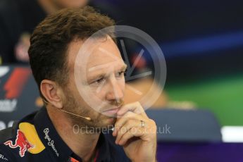 World © Octane Photographic Ltd. FIA Team Personnel Press Conference. Friday 23rd October 2015, F1 USA Grand Prix, Austin, Texas - Circuit of the Americas (COTA). Infiniti Red Bull Racing Team Principal – Christian Horner. Digital Ref: 1462LB1D9742