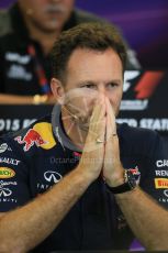 World © Octane Photographic Ltd. FIA Team Personnel Press Conference. Friday 23rd October 2015, F1 USA Grand Prix, Austin, Texas - Circuit of the Americas (COTA). Infiniti Red Bull Racing Team Principal – Christian Horner. Digital Ref: 1462LB1D9747