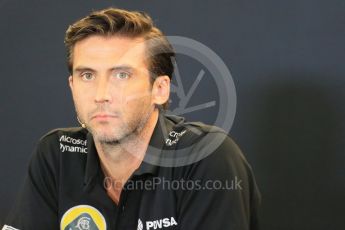 World © Octane Photographic Ltd. FIA Team Personnel Press Conference. Friday 23rd October 2015, F1 USA Grand Prix, Austin, Texas - Circuit of the Americas (COTA). Lotus F1 Team CEO – Matthew Carter. Digital Ref: 1462LB1D9809